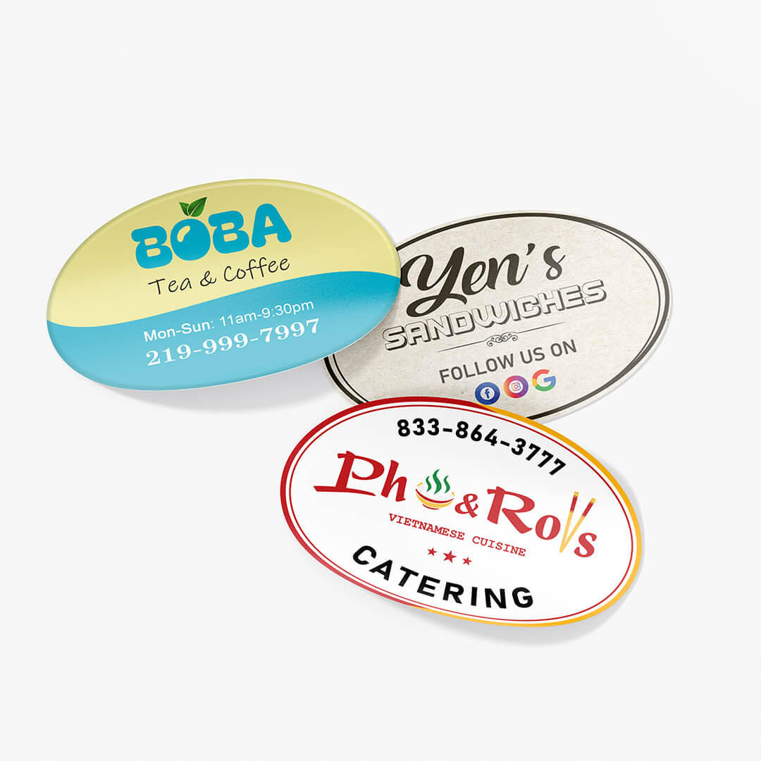 Sticker oval