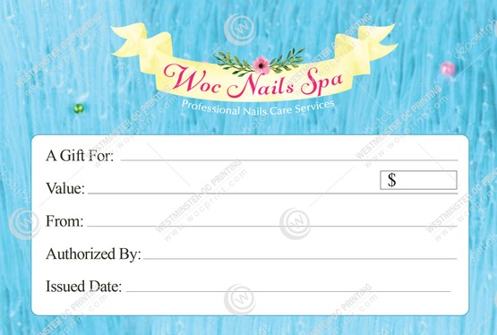 SGC-18B - Standard Gift Certificates