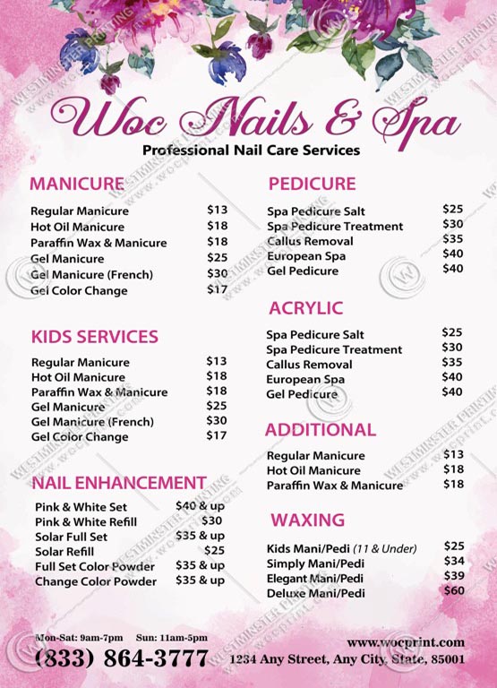 nails-salon-poster-pricelists-pp-30 - Pricelists - WOC print