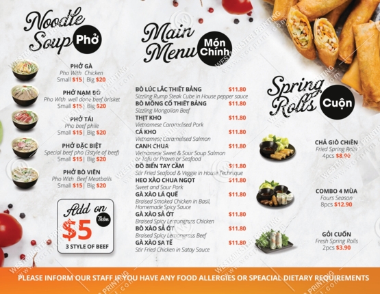 RBR-509B - Restaurant Brochures