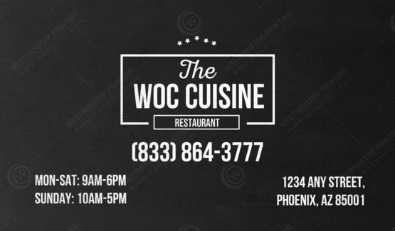 BC-522 - Restaurant Business Cards