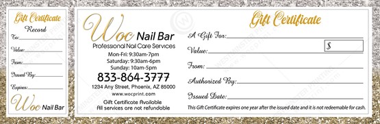 PGC-83B - Premium Gift Certificates