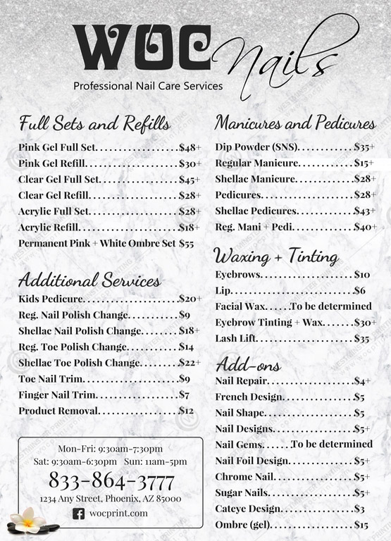 nails-salon-poster-pricelists-pp-45 - Pricelists - WOC print