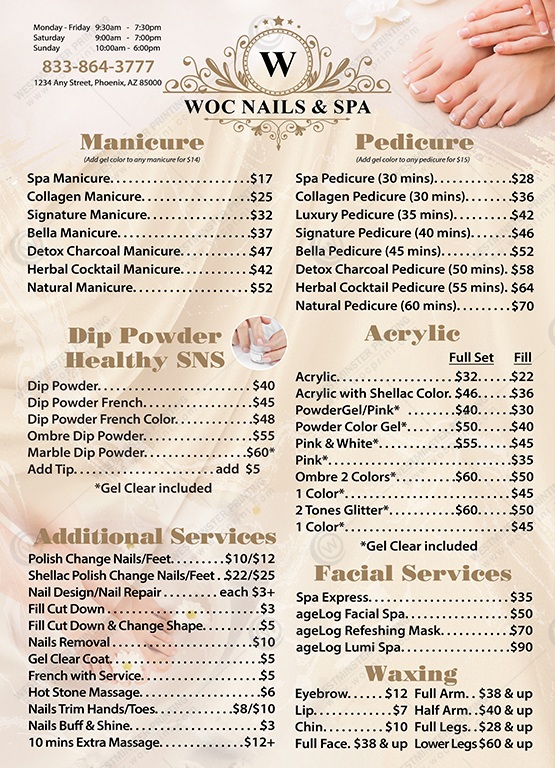 nails-salon-poster-pricelists-pp-50 - Pricelists - WOC print