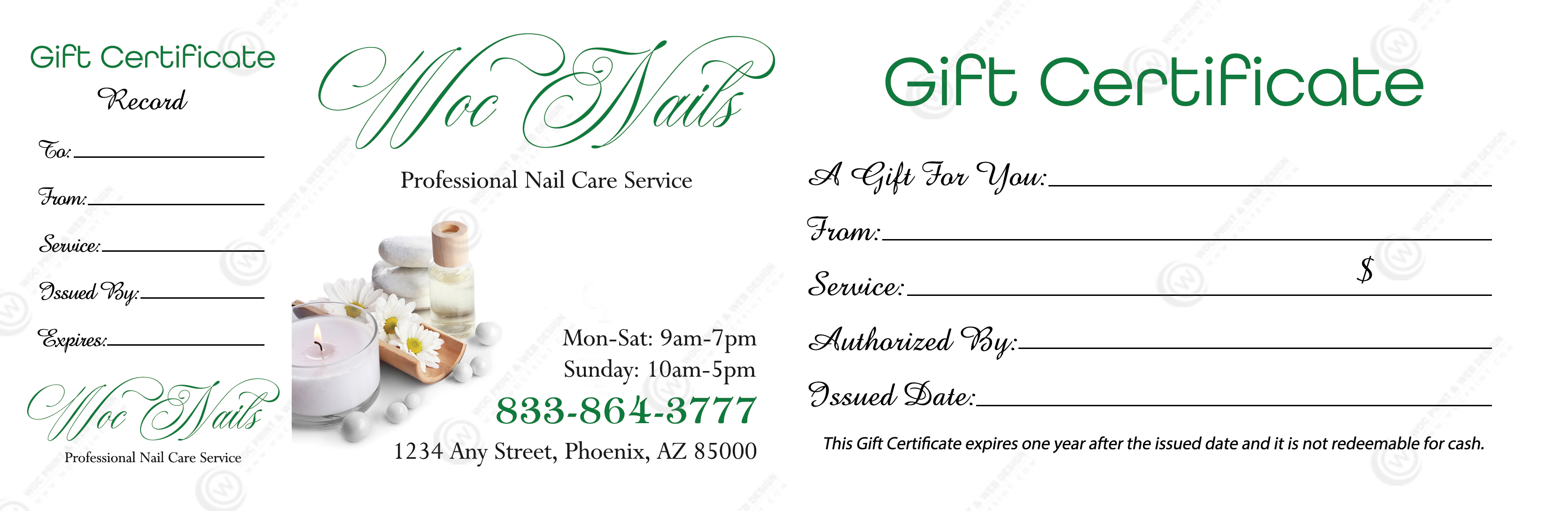 PGC-100B - Premium Gift Certificates