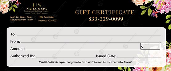 GC-25B - Regular Gift Certificates