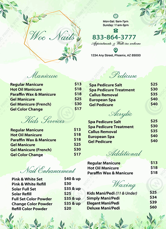 nails-salon-poster-pricelists-pp-53 - Pricelists - WOC print