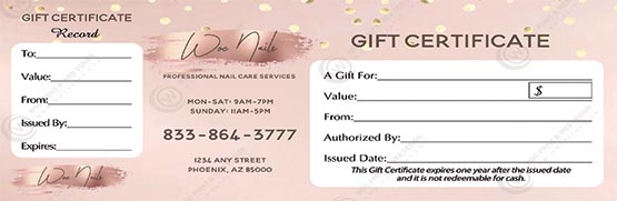 PGC-121B - Premium Gift Certificates