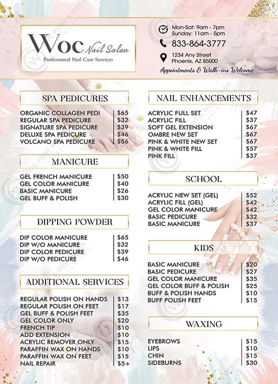 nails-salon-poster-pricelists-pp-65 - Pricelists - WOC print