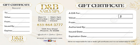 PGC-142B - Premium Gift Certificates