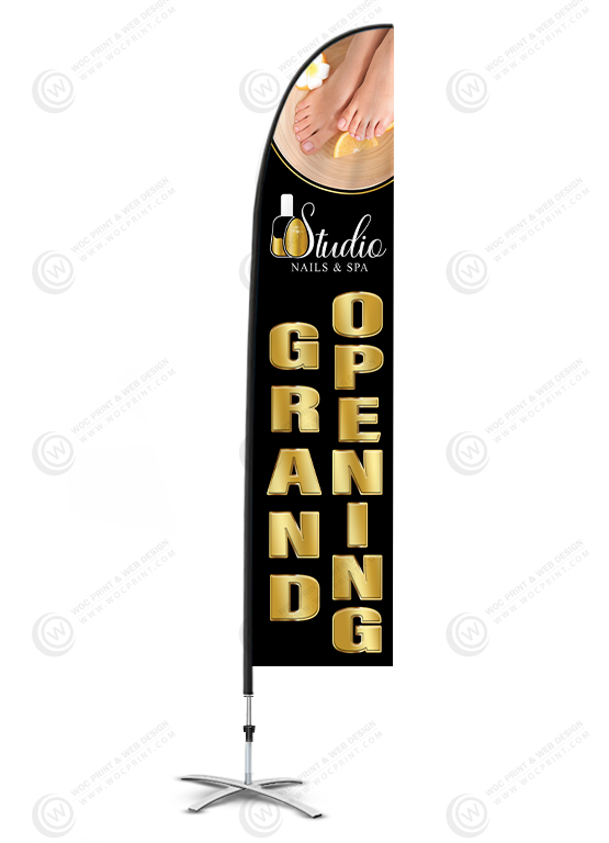 nails-salon-flag-banners-fb-11 - Feather Flag - WOC print