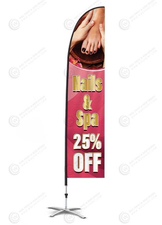 nails-salon-flag-banners-fb-15 - Feather Flag - WOC print