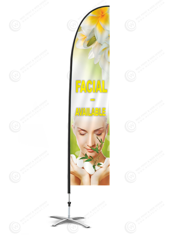 nails-salon-flag-banners-fb-08 - Feather Flag - WOC print