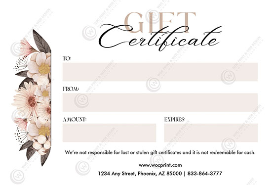 SGC-31B - Standard Gift Certificates