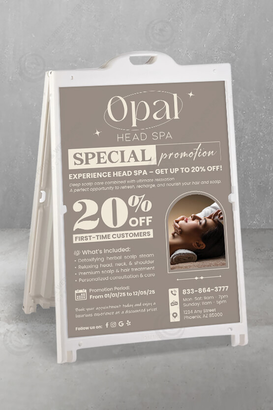 head-spa-a-frame-signs-zaf-03 - Head Spa A-Frame Signs 24x36 - WOC print head-spa-a-frame-signs-zaf-03 - Head Spa A-Frame Signs 24x36 - WOC print