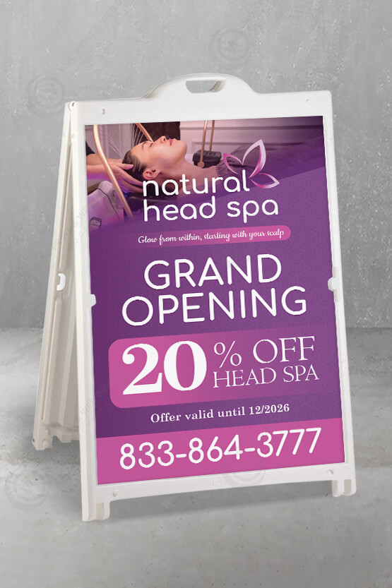 head-spa-a-frame-signs-zaf-04 - Head Spa A-Frame Signs 24x36 - WOC print head-spa-a-frame-signs-zaf-04 - Head Spa A-Frame Signs 24x36 - WOC print