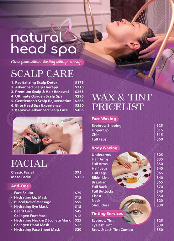 head-spa-poster-pricelists-zpp-04 - Head Spa Pricelists - WOC print