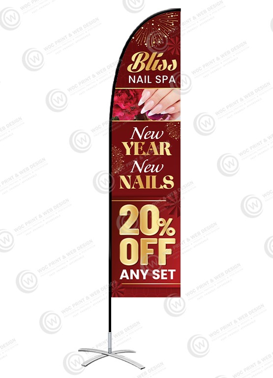 nails-salon-flag-banners-fb-17 - Feather Flag - WOC print